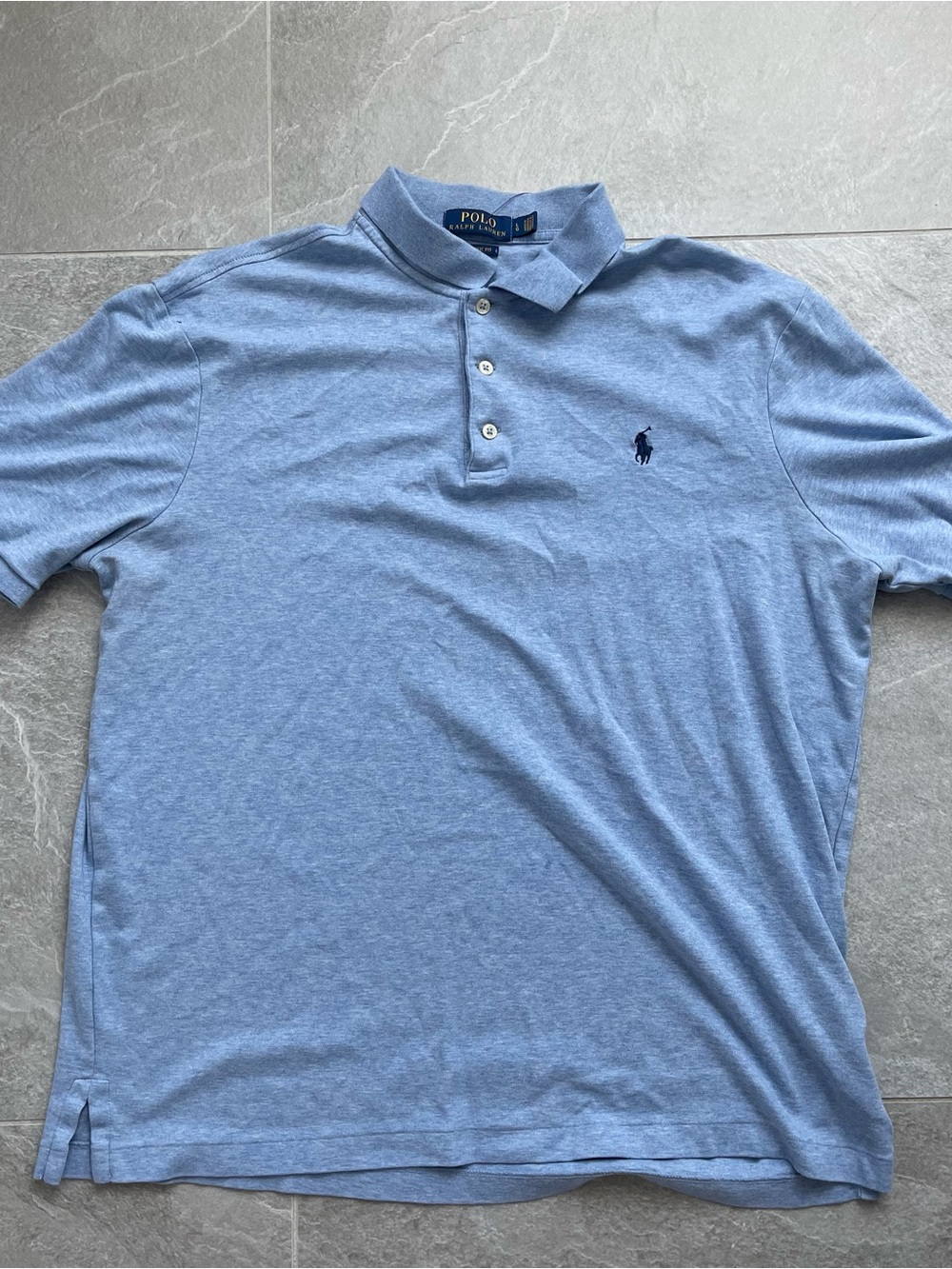 Ralph Lauren Light Blue Polo Shirt with Navy Pony
